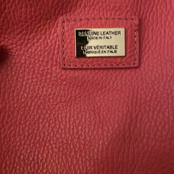 Stylish Coral Leather Tote Bag Italy - Picture 4 of 7